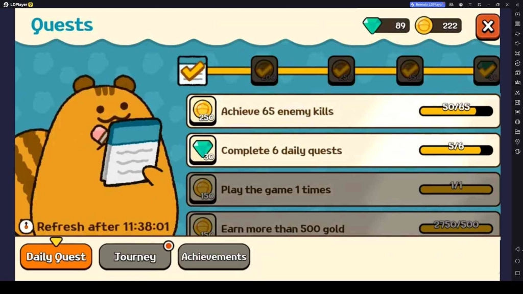 Play through the Quests Play through the Quests
