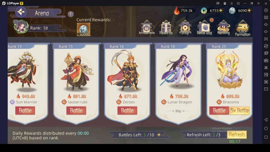 Participate in Arena