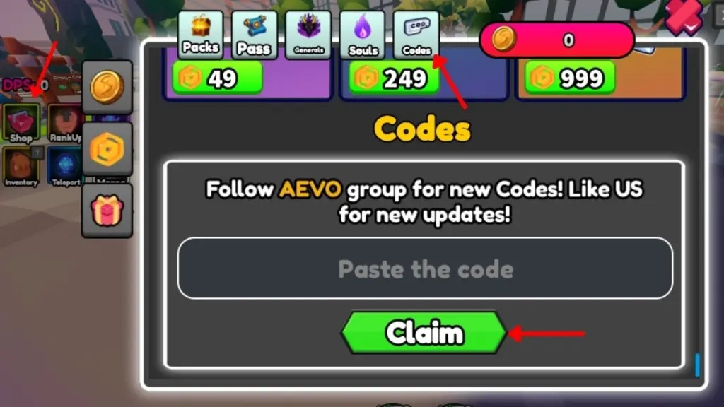 Roblox Anime Evolution แจก Code (กุมภาพันธ์ 2026) อัปเดตเรื่อยๆ