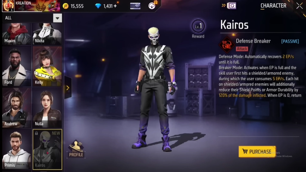 Who is Free Fire Kairos