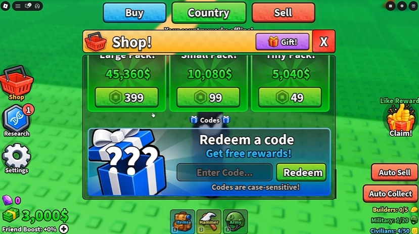 How to Redeem Codes in Mini War