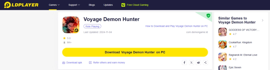 How to Download and Play Voyage Demon Hunter on PC -Beginners Guide