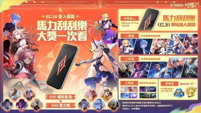 《Garena 傳說對決》馬到福臨 莫拉神聖等級造型免費送 加碼再抽 iPhone 17 Pro、純金金豆與次元突破造型等大獎！