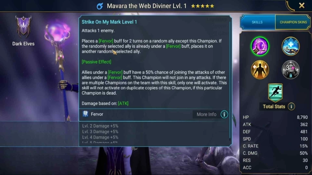 Mavara the Web Diviner Skills Breakdown Mavara the Web Diviner Skills Breakdown