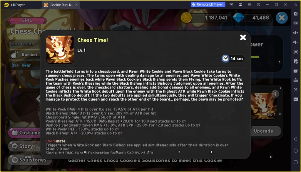 Chess Choco Cookie skill