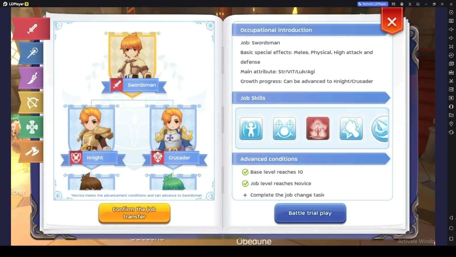 Classes to Choose in Ragnarok M: Classic