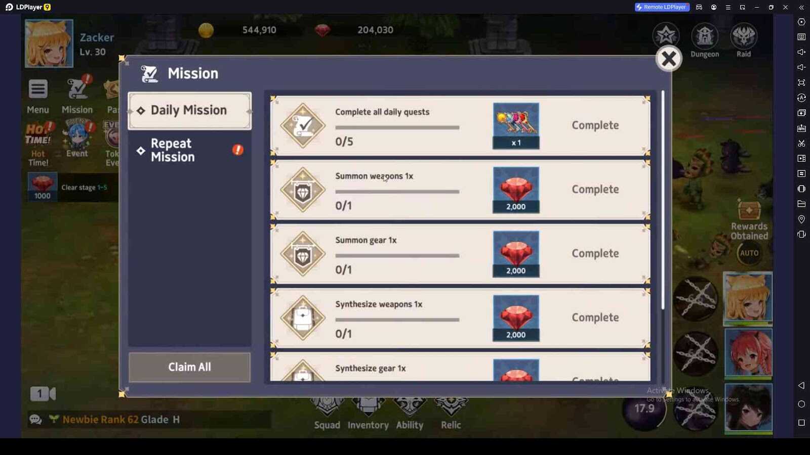 Complete Missions for Rewards