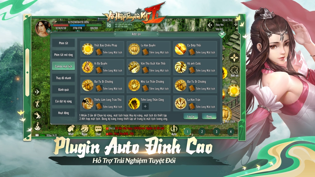 Full bộ code Võ Hiệp Truyền Kỳ 2 Mobile - Hướng dẫn cách nhập chi tiết