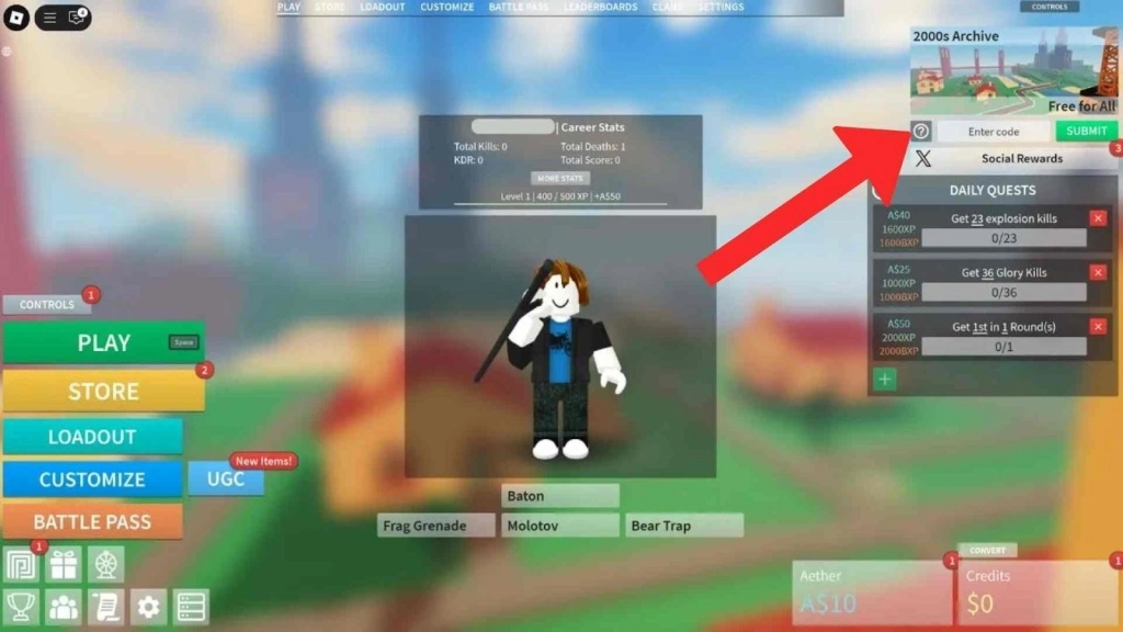Redeeming Process for the Roblox Combat Warriors Codes