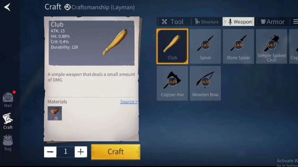 Engage in Crafting for More Survival