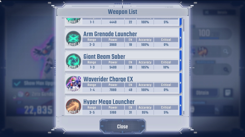Weapons