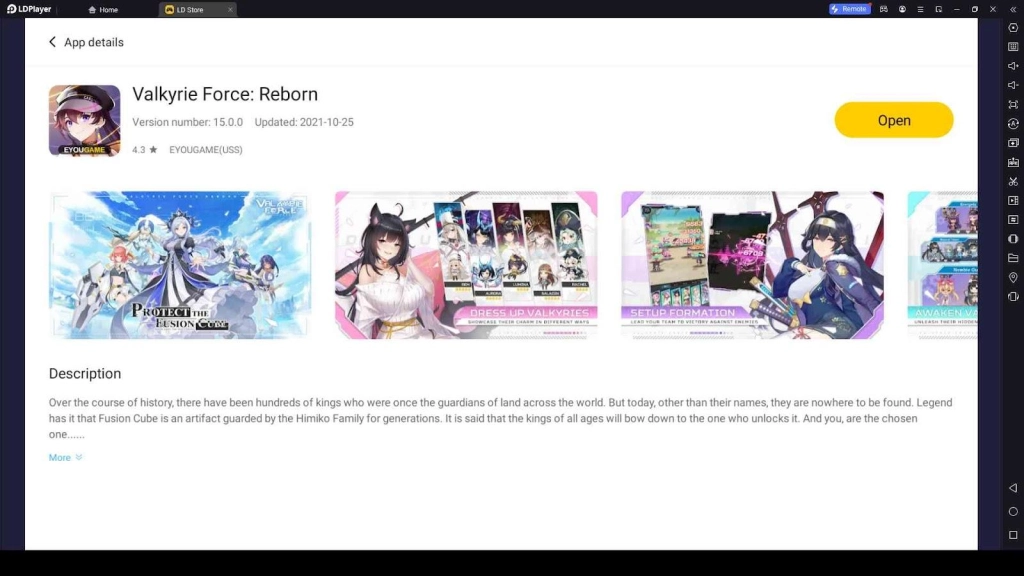 Playing Valkyrie Force with LDPlayer