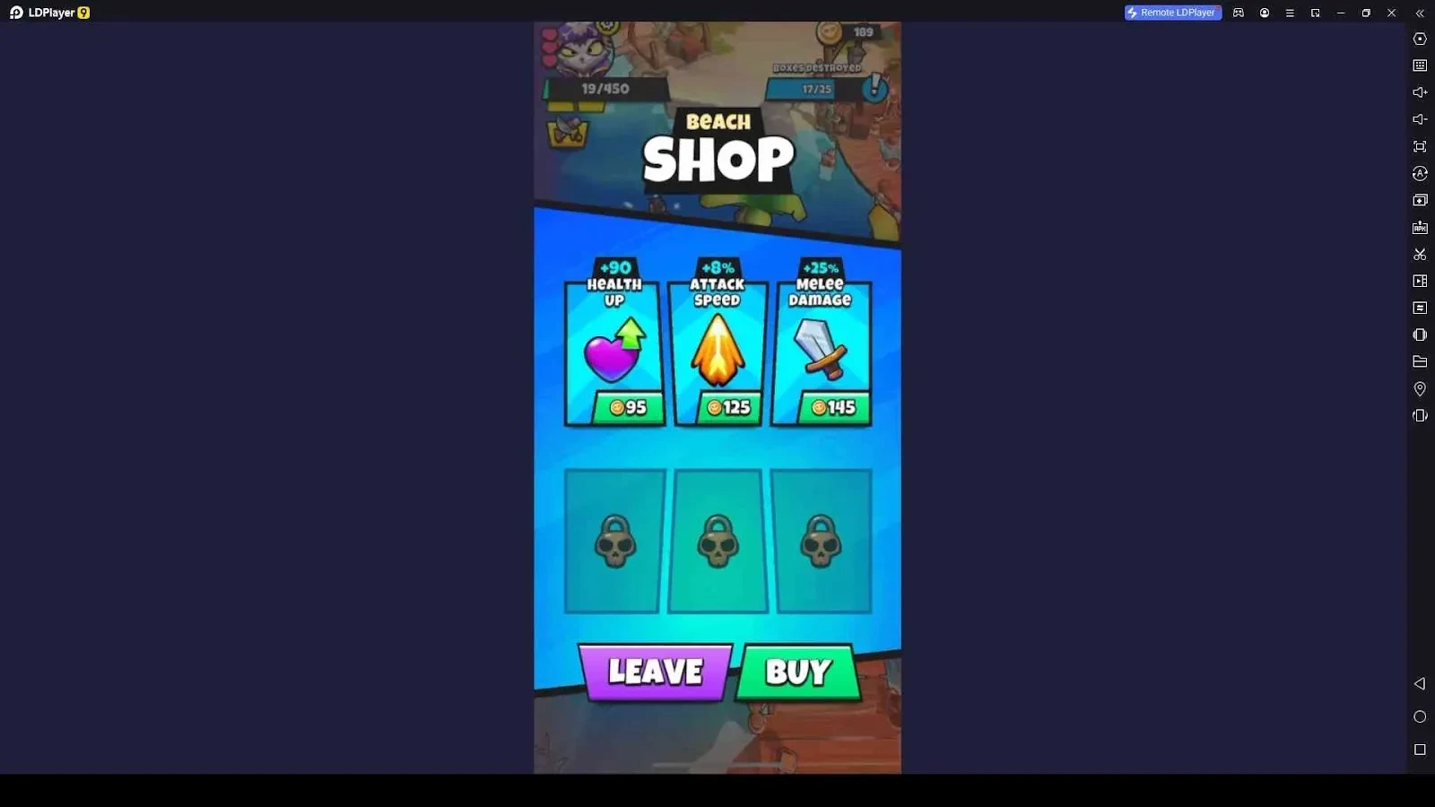 Buy Buffs from the Shop