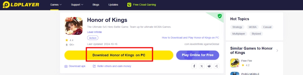 How to Download and Play Honor of Kings on PC -Beginners Guide