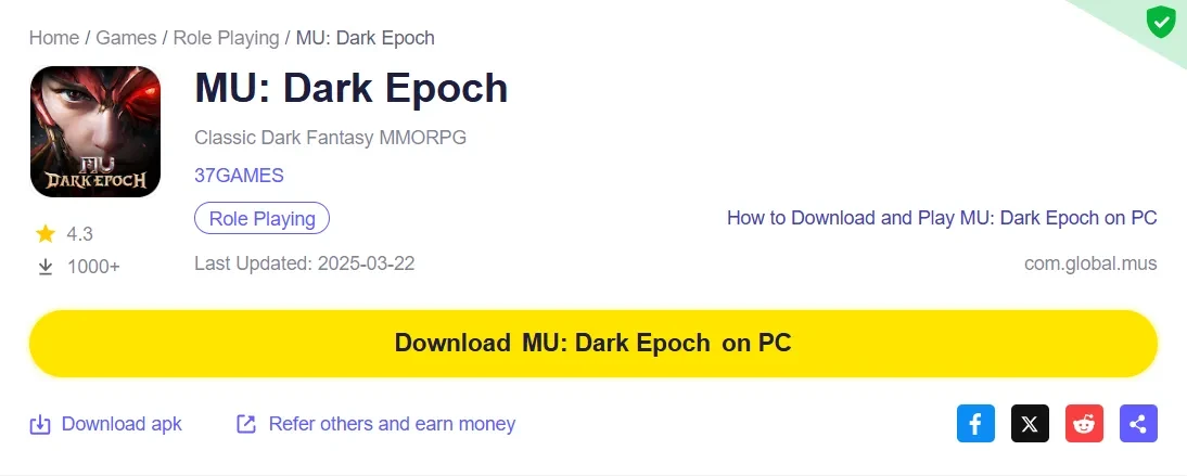 Play MU: Dark Epoch on PC 1