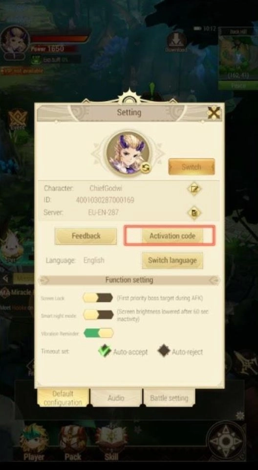 Redeeming Process of Codes