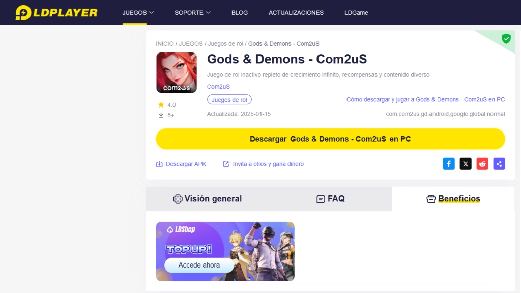 ¿Cómo descargar Gods & Demons - Com2uS en PC?