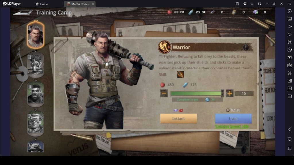 Train Your Soldiers as Much as You Can Train Your Soldiers as Much as You Can