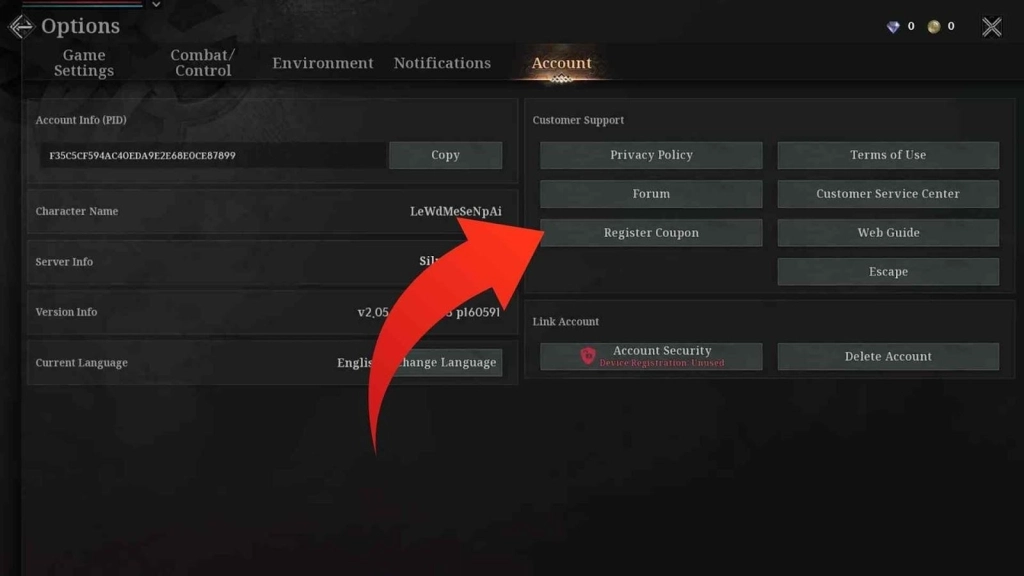 Redeeming Process for the Codes in RAVEN2