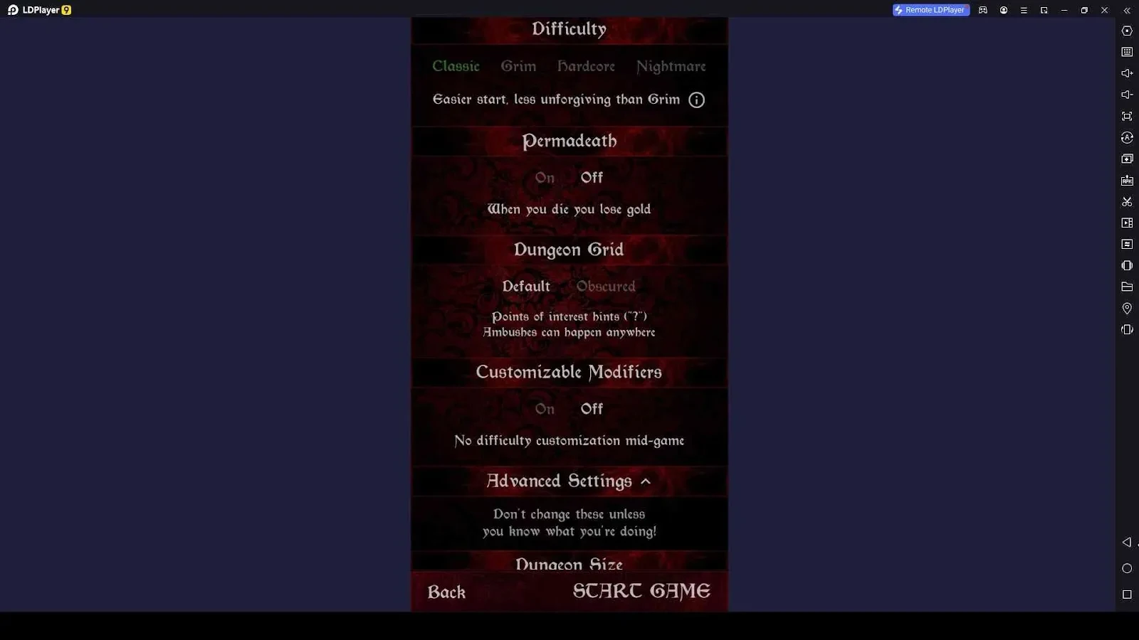 Choose a Difficulty