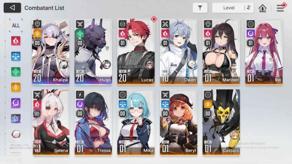 Chaos Zero Nightmare Characters and Team Building