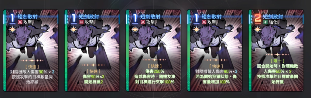 卡厄思夢境雨果靈光一閃卡牌:短劍散射