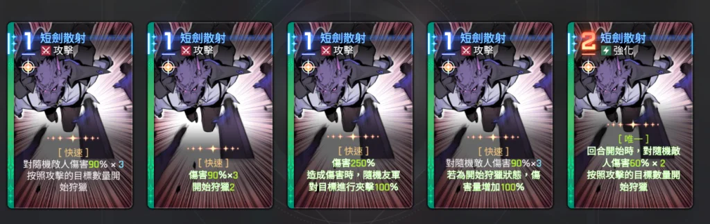 卡厄思夢境雨果靈光一閃卡牌:短劍散射