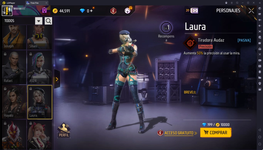 Lista de Niveles de los Mejores Personajes de Free Fire 2025