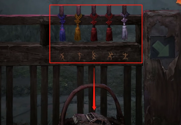 Match the pendant colors according to the light-movement correspondence.