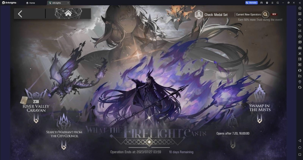 Arknights What The Firelight Casts Side Story Guide