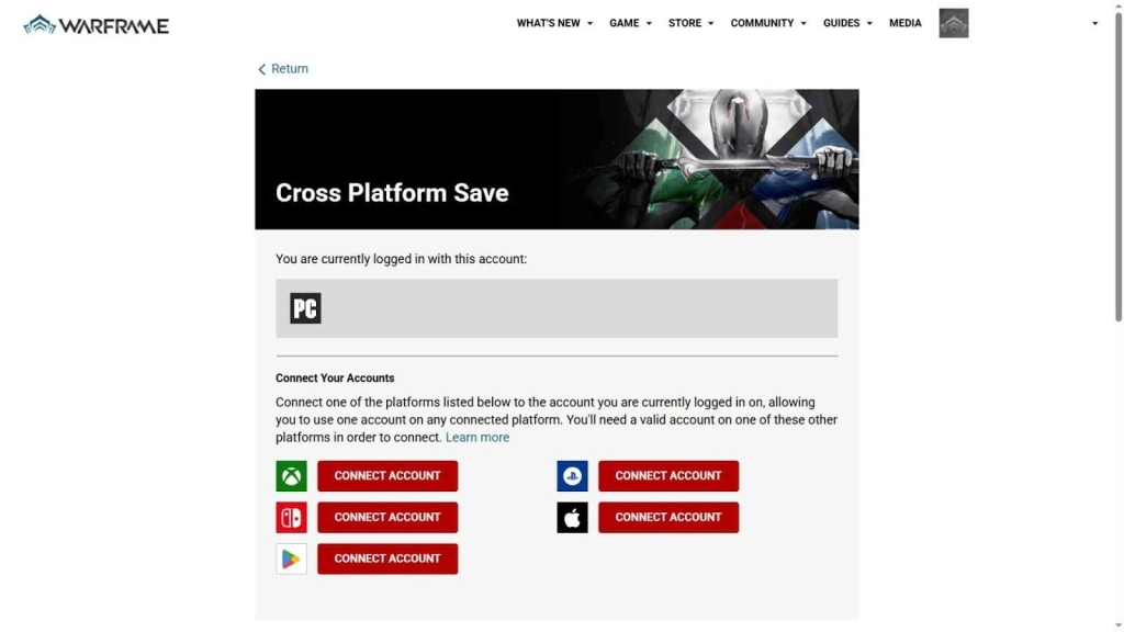Go to the Cross Platform Save Page