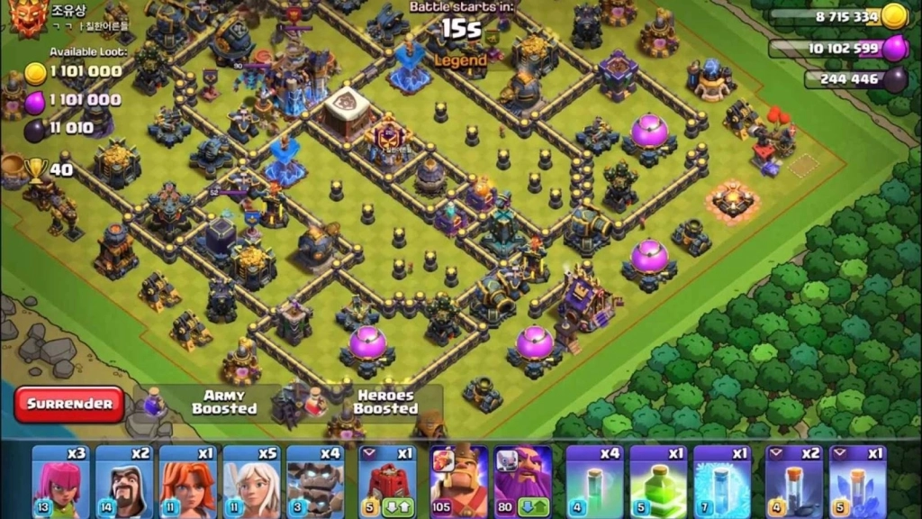 Queen Charge / Queen Walk with Warden and Meteor Golems