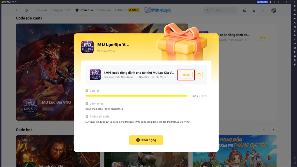 Full bộ code MU Lục Địa VNG mới nhất - Hướng dẫn cách nhập chi tiết