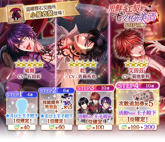 《夢王國與沉睡中的100位王子殿下》開放全新活動「用鮮紅契約交杯的美酒」