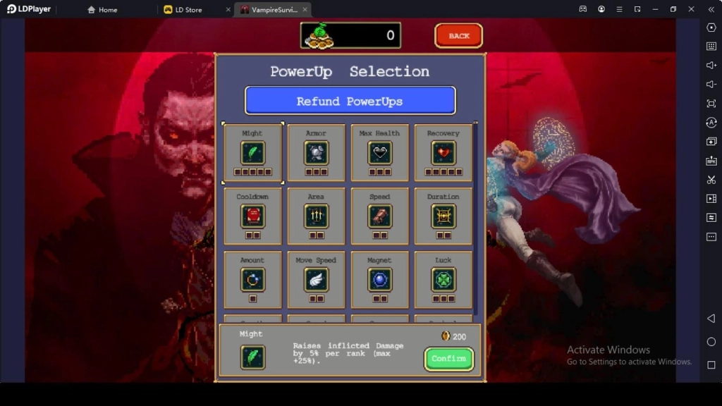 Vampire Survivors Guide for Power-Up Attributes