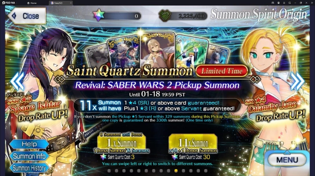Fate/Grand Order Sabers War II Rerun Event Guide