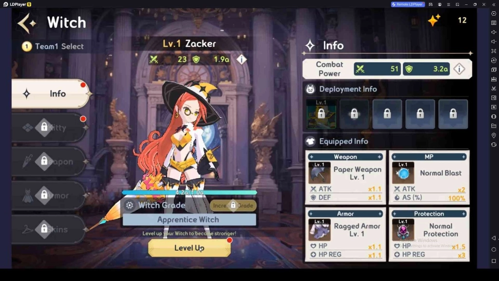 Enhance the Level of Witch and Kitty Enhance the Level of Witch and Kitty