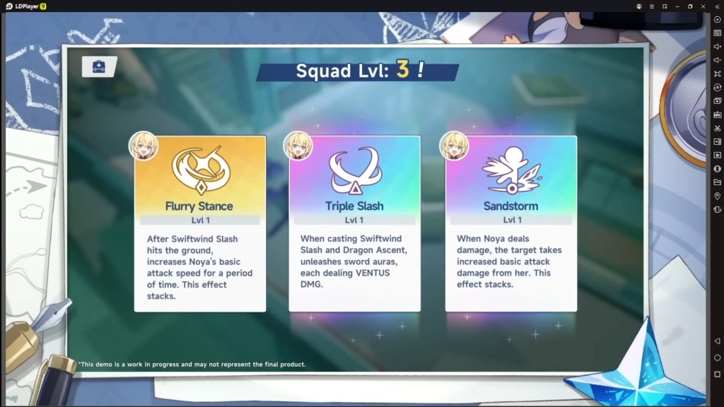 Tiga pilihan skill yang bisa dipilih saat Squad naik ke level 3.