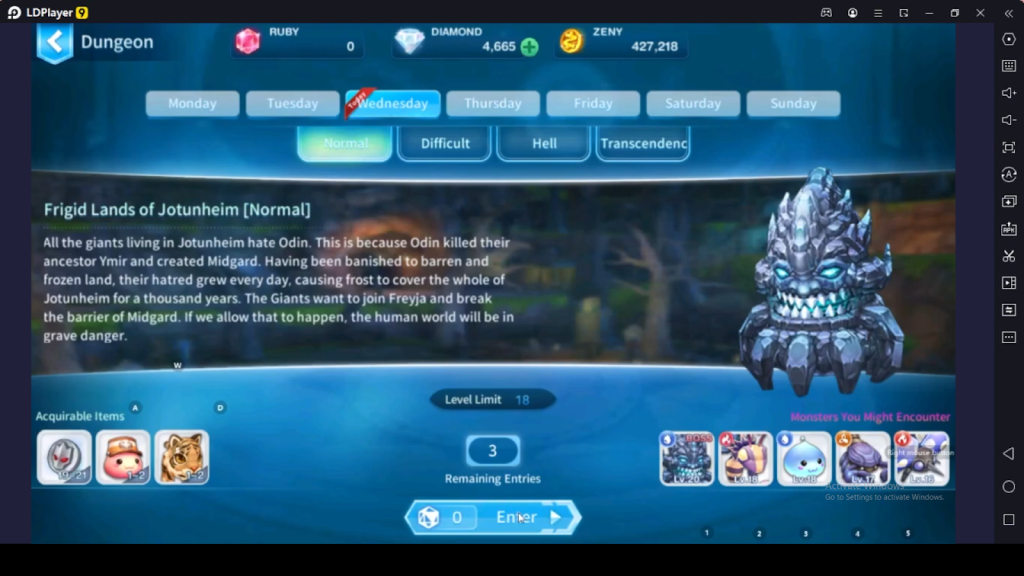 Participate in Daily Dungeons