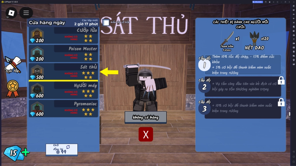 Roblox VNG: Class tốt nhất trong 99 Nights in the Forest