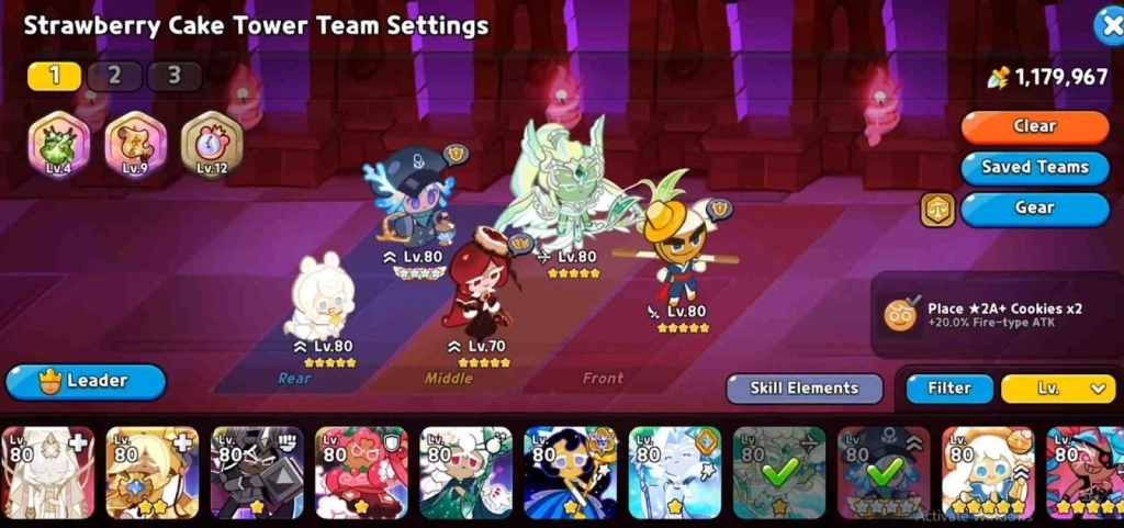 Fire Weakness Team (Tray 70 & 80)
