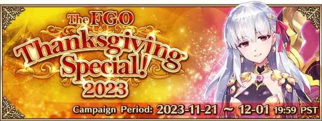 Fate/Grand Order Thanksgiving Celebration Campaign Rewards Guide