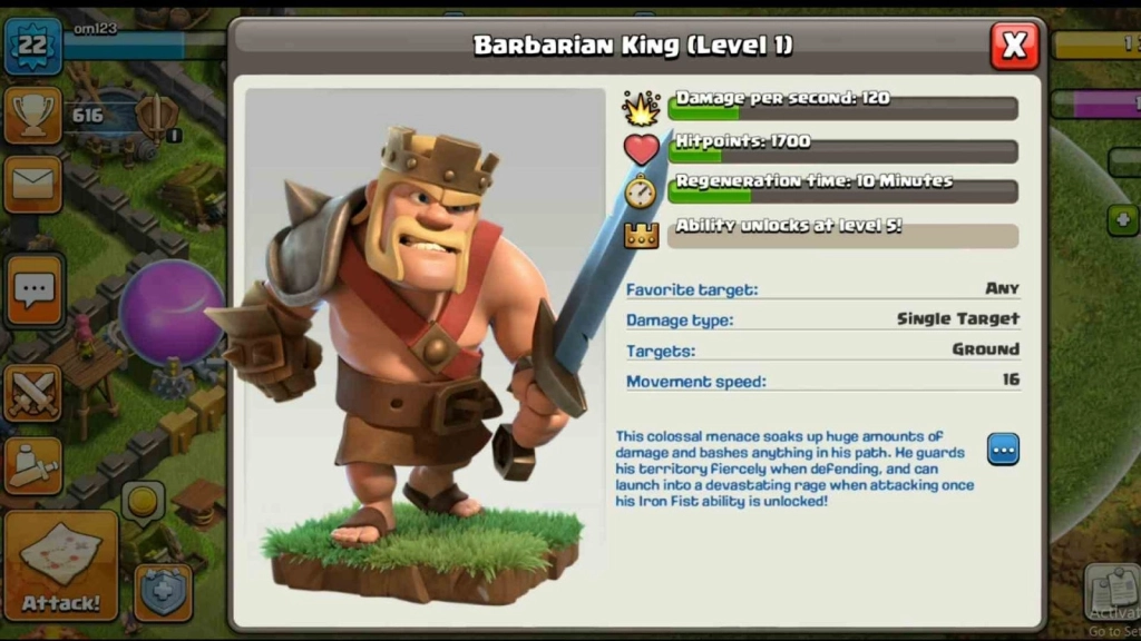 Who is Clash of Clans King – Barbarian King