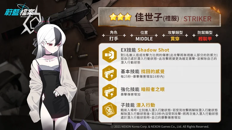 【攻略】《蔚藍檔案》亞瑠(禮服)&佳世子(禮服)角色攻略