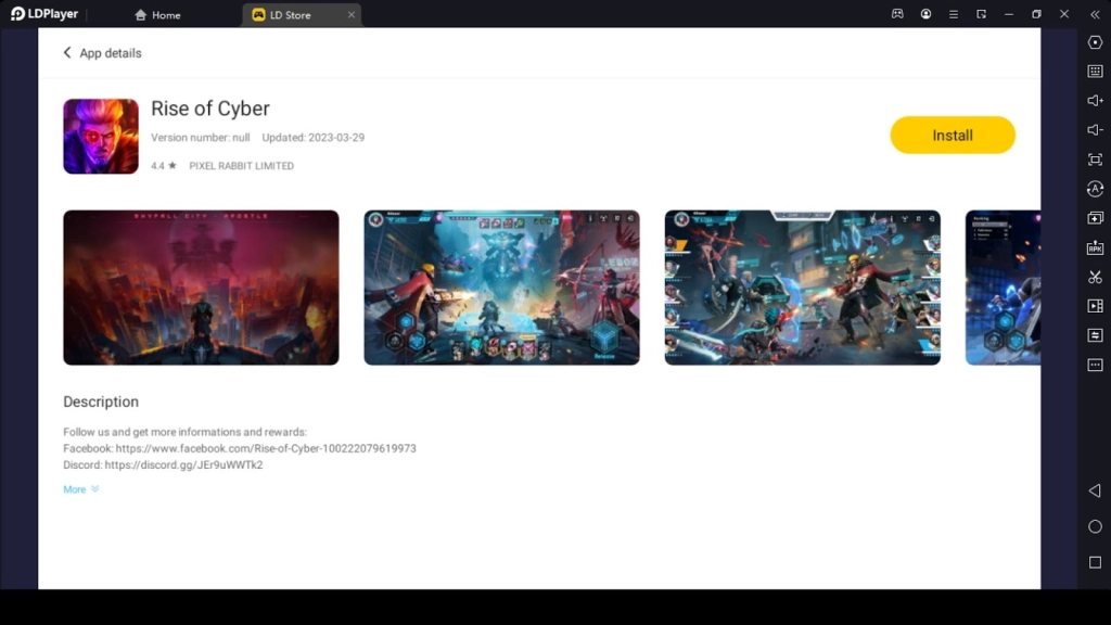 Playing Rise of Cyber on PC Playing Rise of Cyber on PC