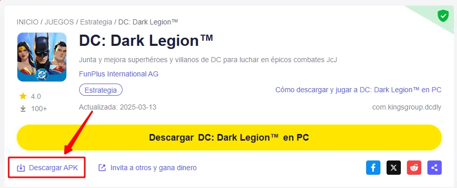 Tutorial | Descargar y jugar DC: Dark Legion en PC con LDPlayer
