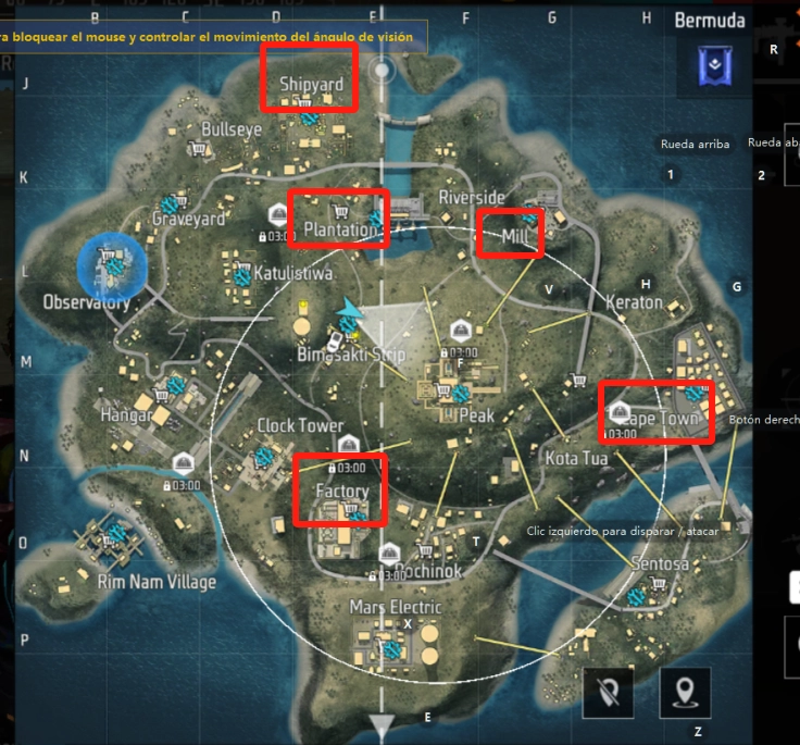 Los mejores escondites en el mapa Bermuda de Free Fire – Estrategias clave para ganar