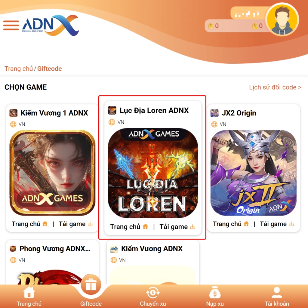 Full bộ code Lục Địa LORENCIA - Hướng dẫn cách nhập chi tiết
