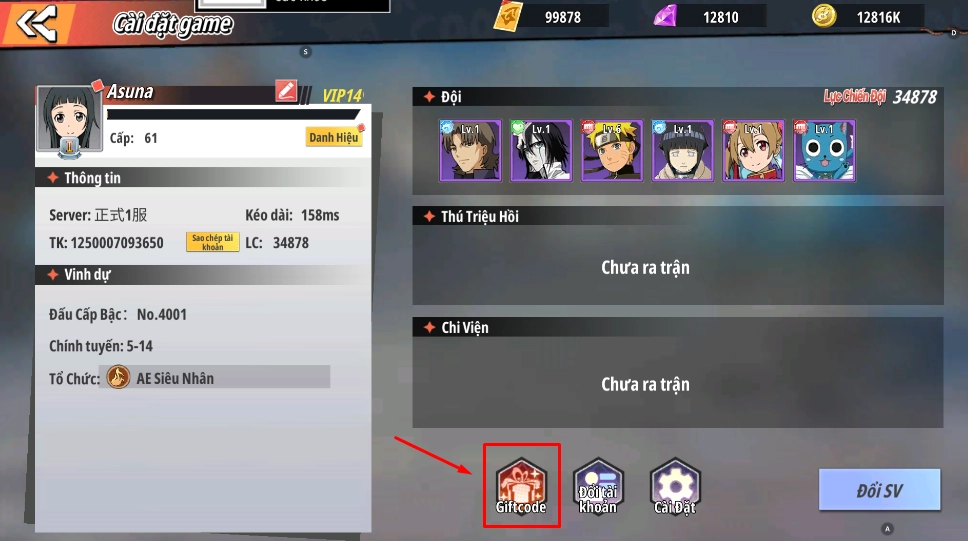 Full bộ code Học Viện Anime: Legend - Hướng dẫn cách nhập chi tiết