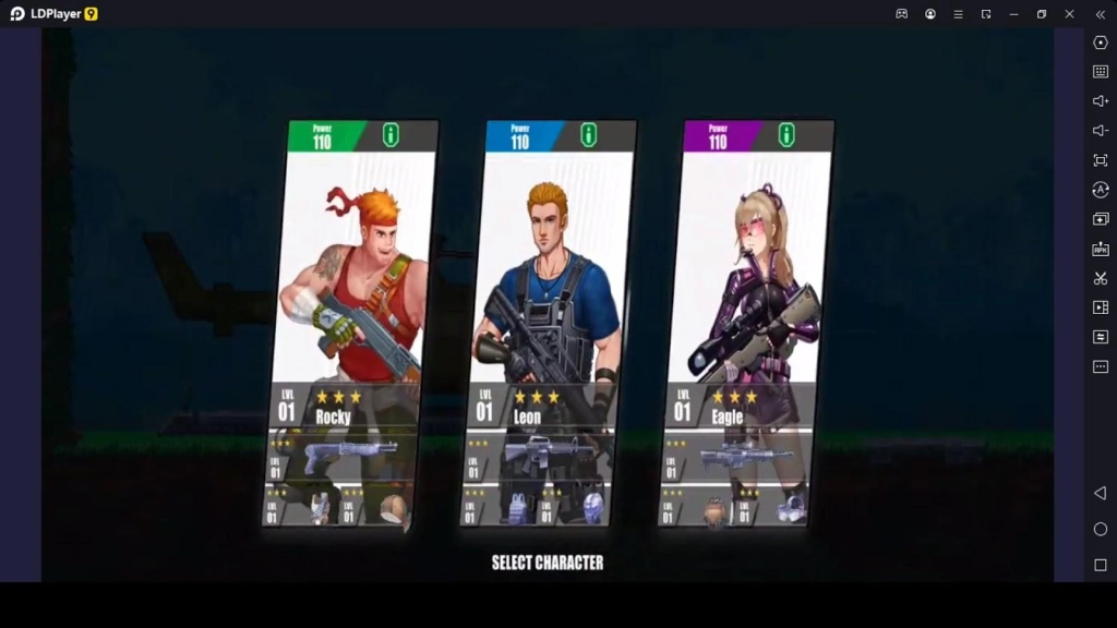 Gun Force: Action Shooting Character Selection Gun Force: Action Shooting Character Selection